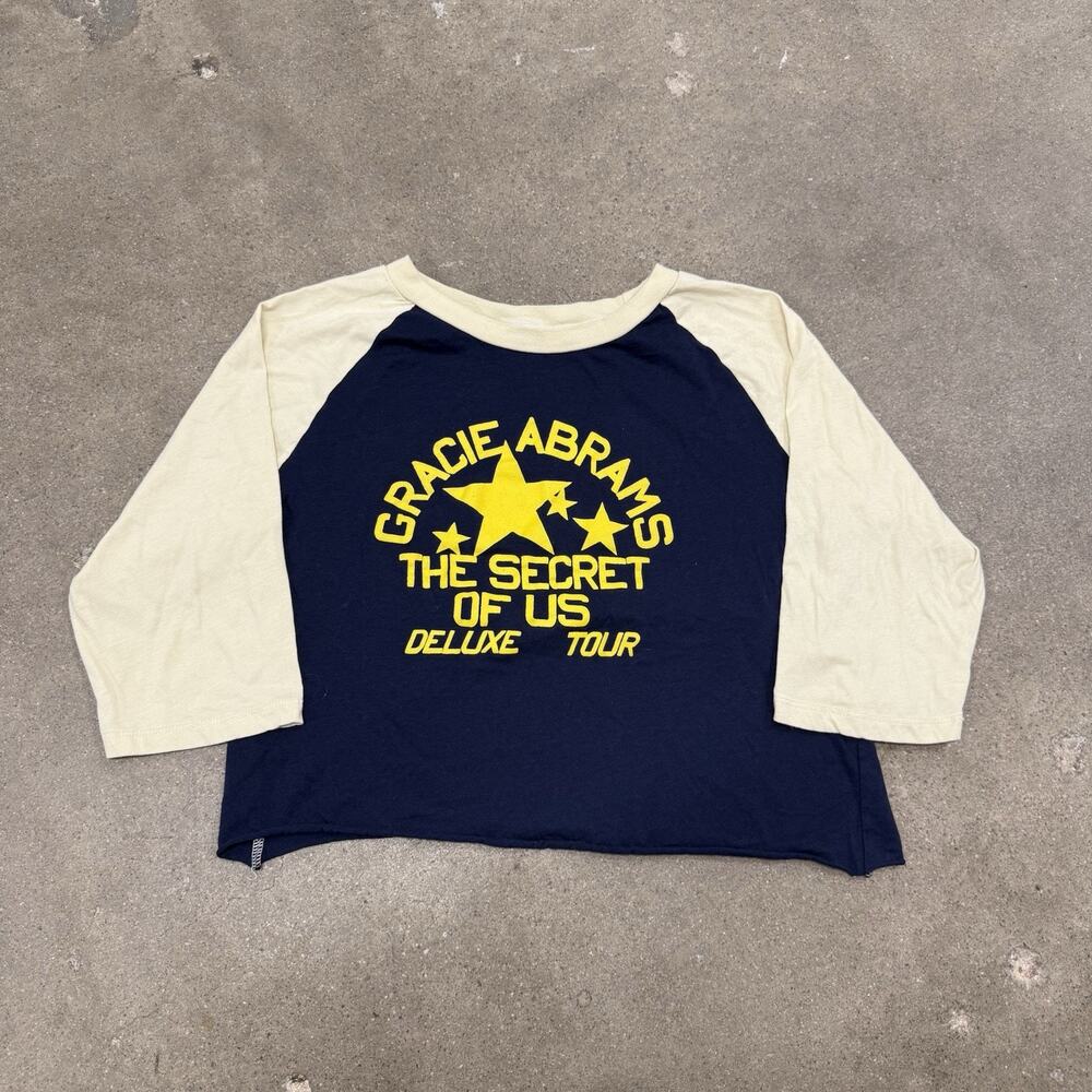 Gracie Abrams Secret of Us Deluxe Tour Raglan TShirt S Official Concert Merch